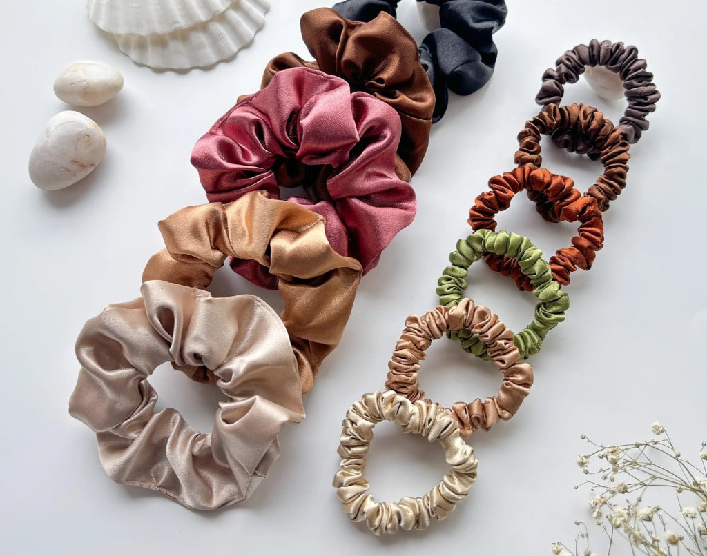 Silk and Satin Scrunchies